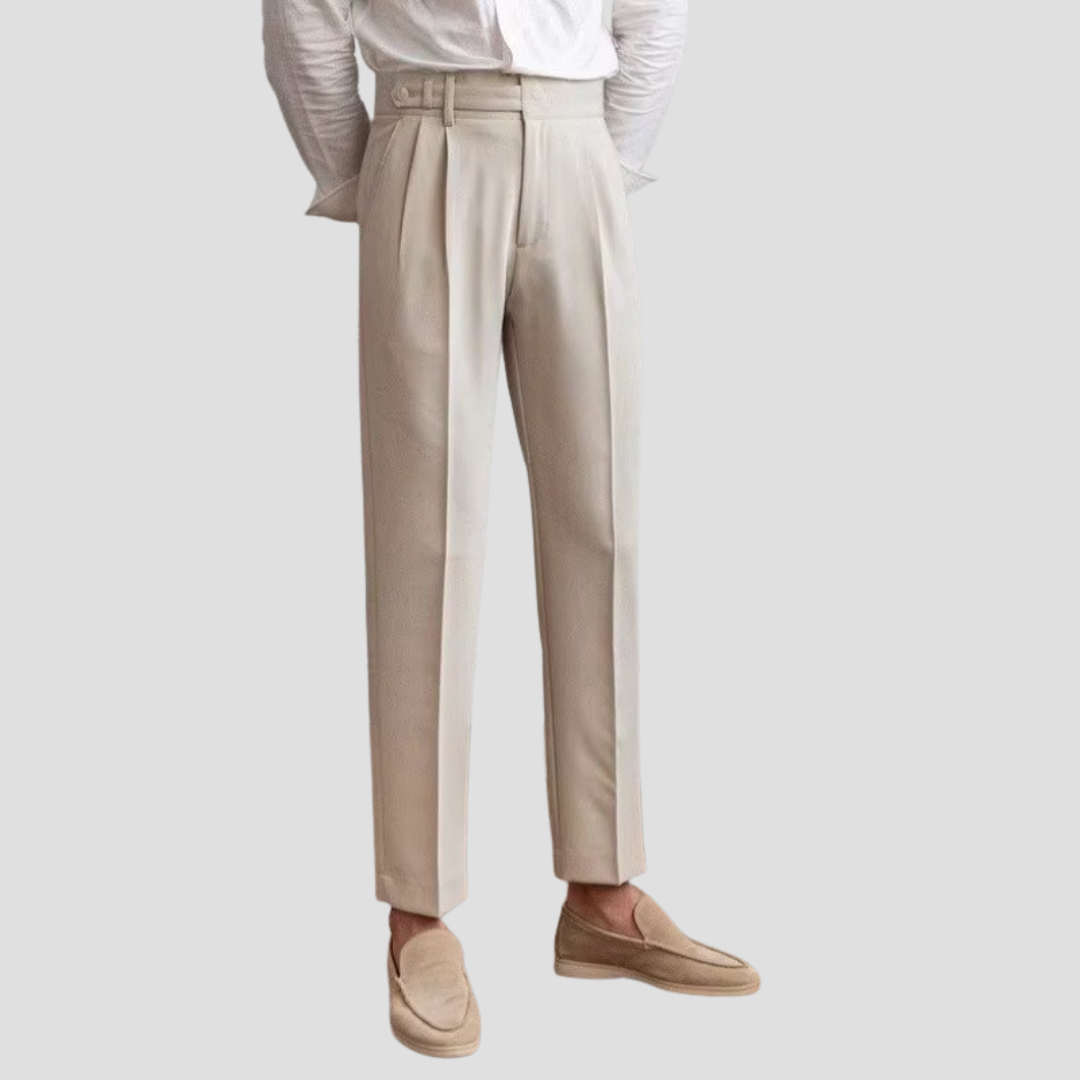 Rauvain | Pantalon Tailleur Slim Fit À Pinces Pour Homme