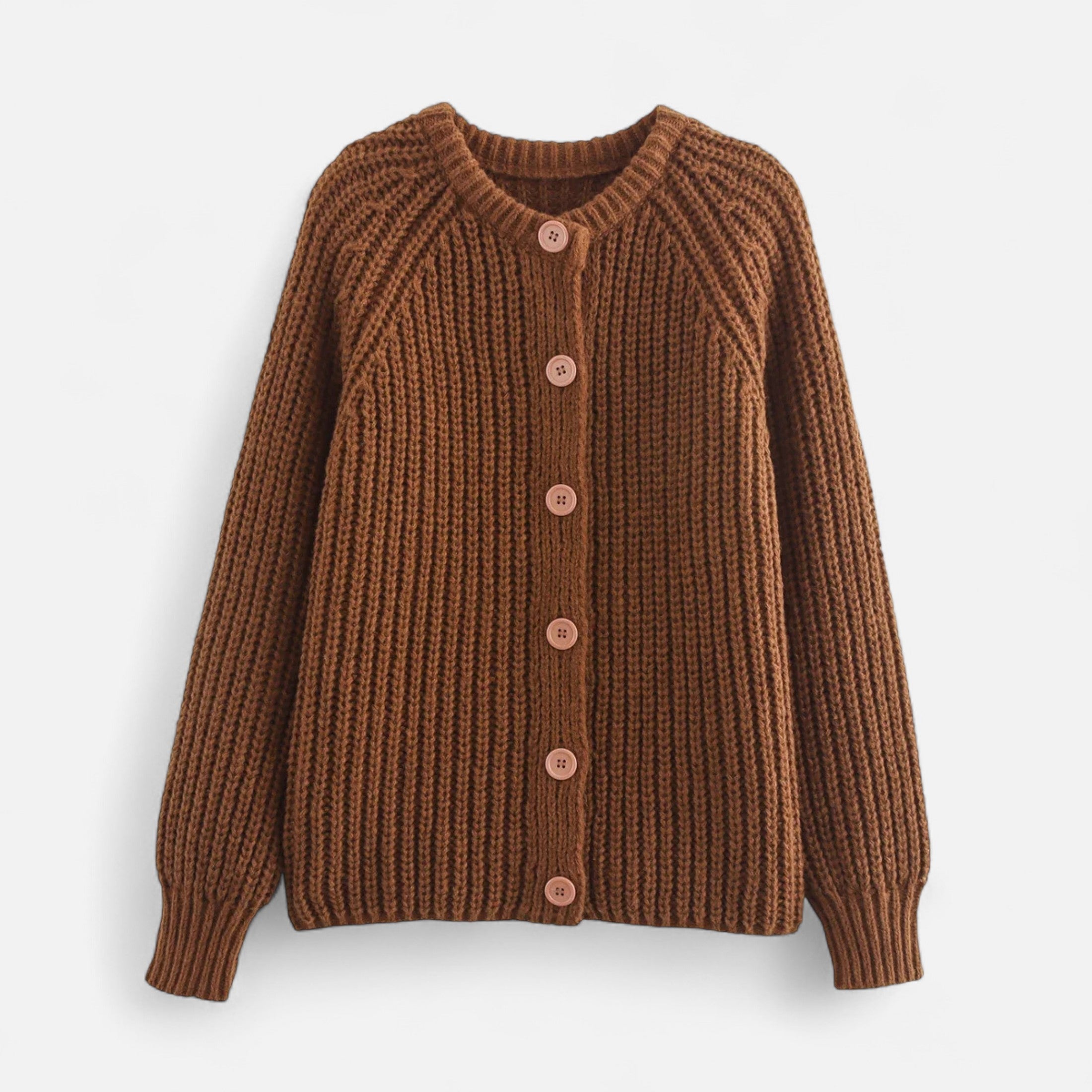 Rauvain | Cardigan En Maille À Col Rond Pour Femme – Grâce Vintage et Élégance