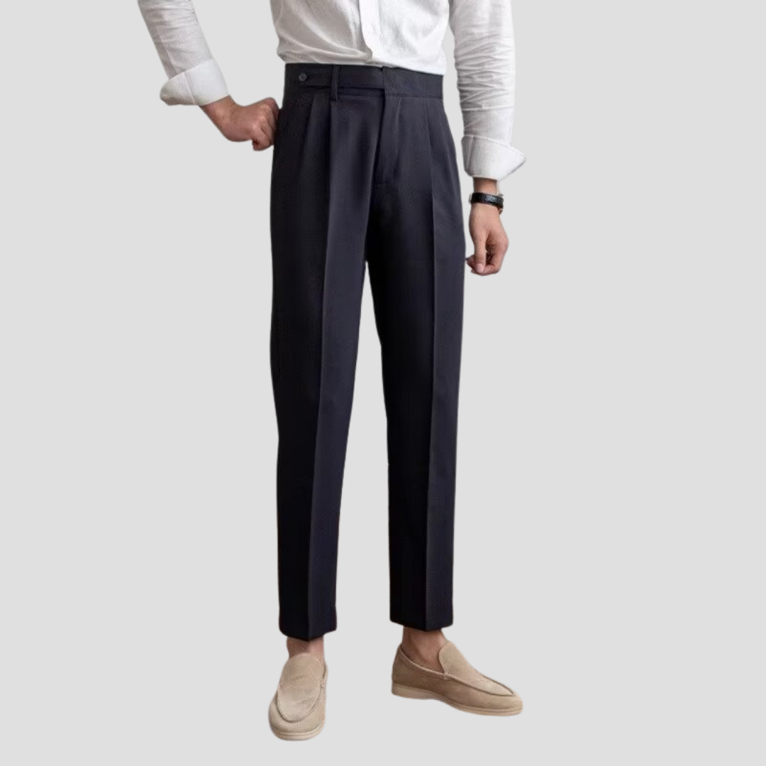 Rauvain | Pantalon Tailleur Slim Fit À Pinces Pour Homme