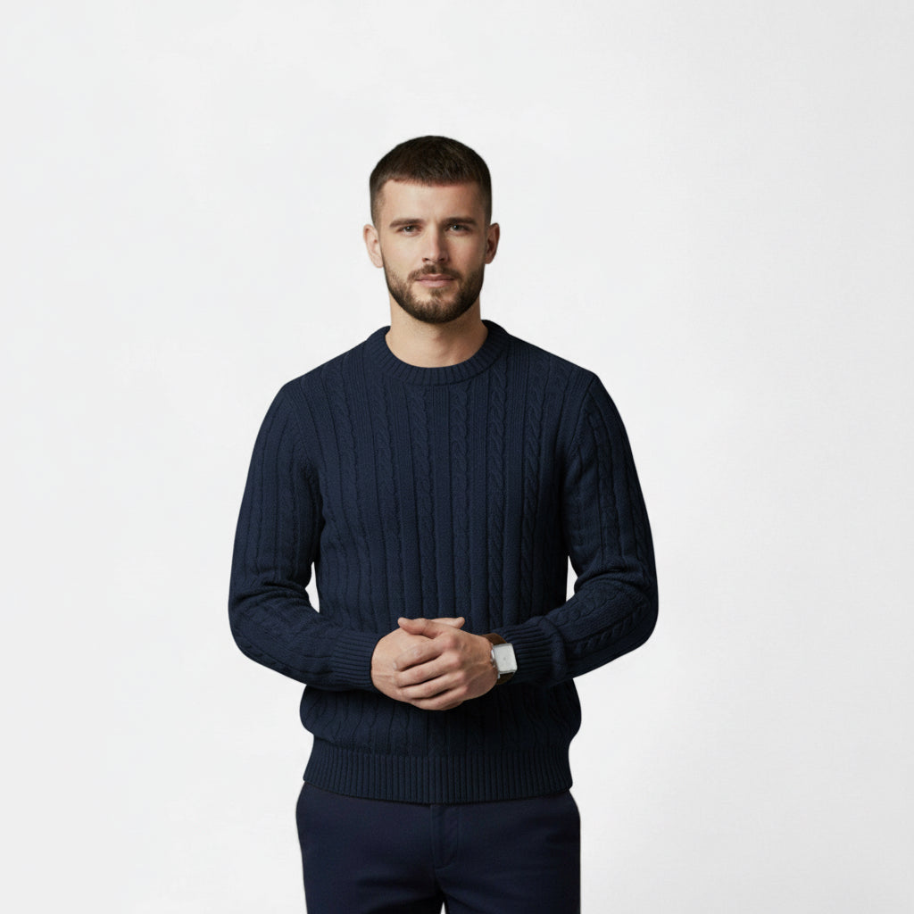 Rauvain | Pull En Coton Mélangé Pour Homme – Style Intemporel À Col Rond