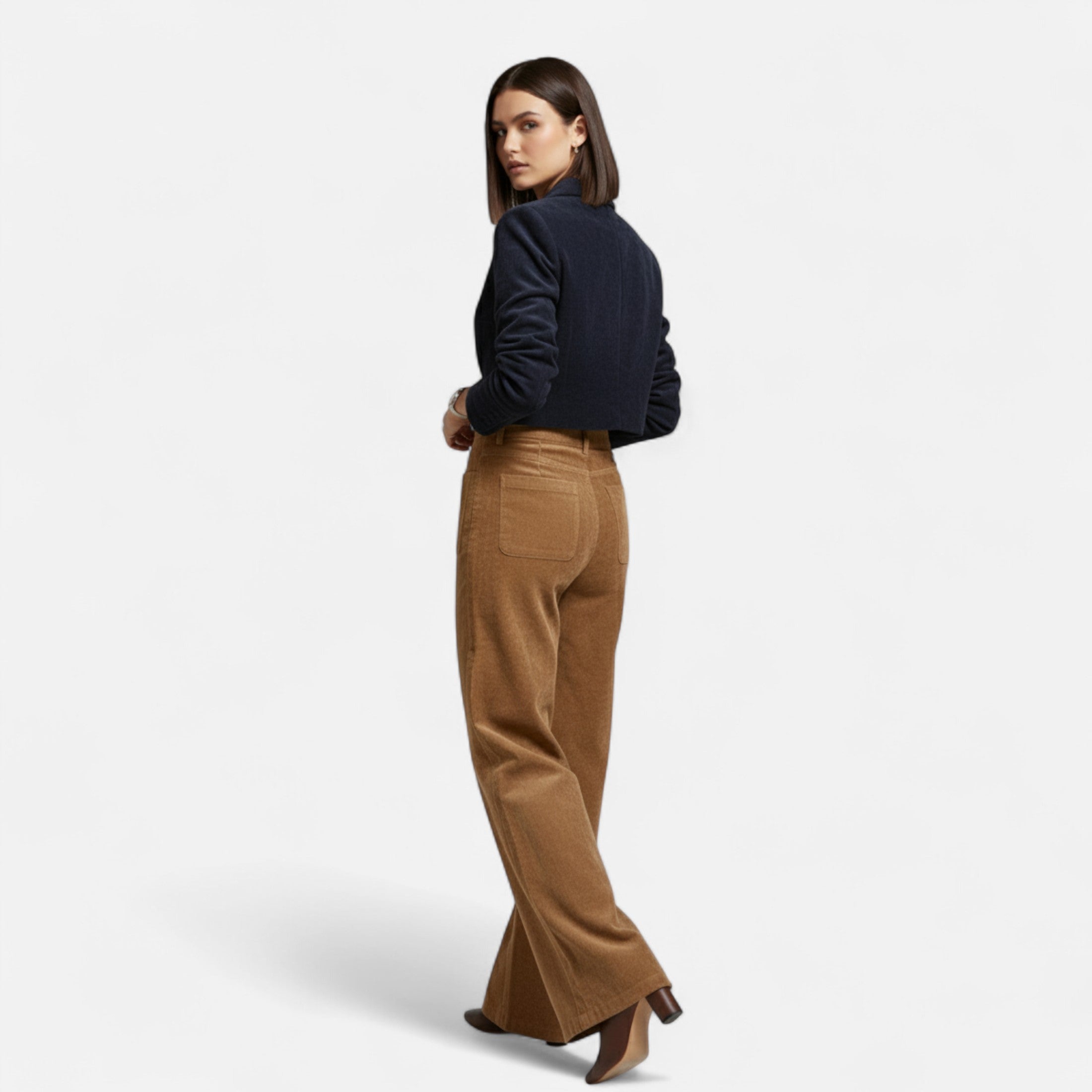 Rauvain | Pantalon Taille Haute Femme – Élégance Rétro Pleine Longueur