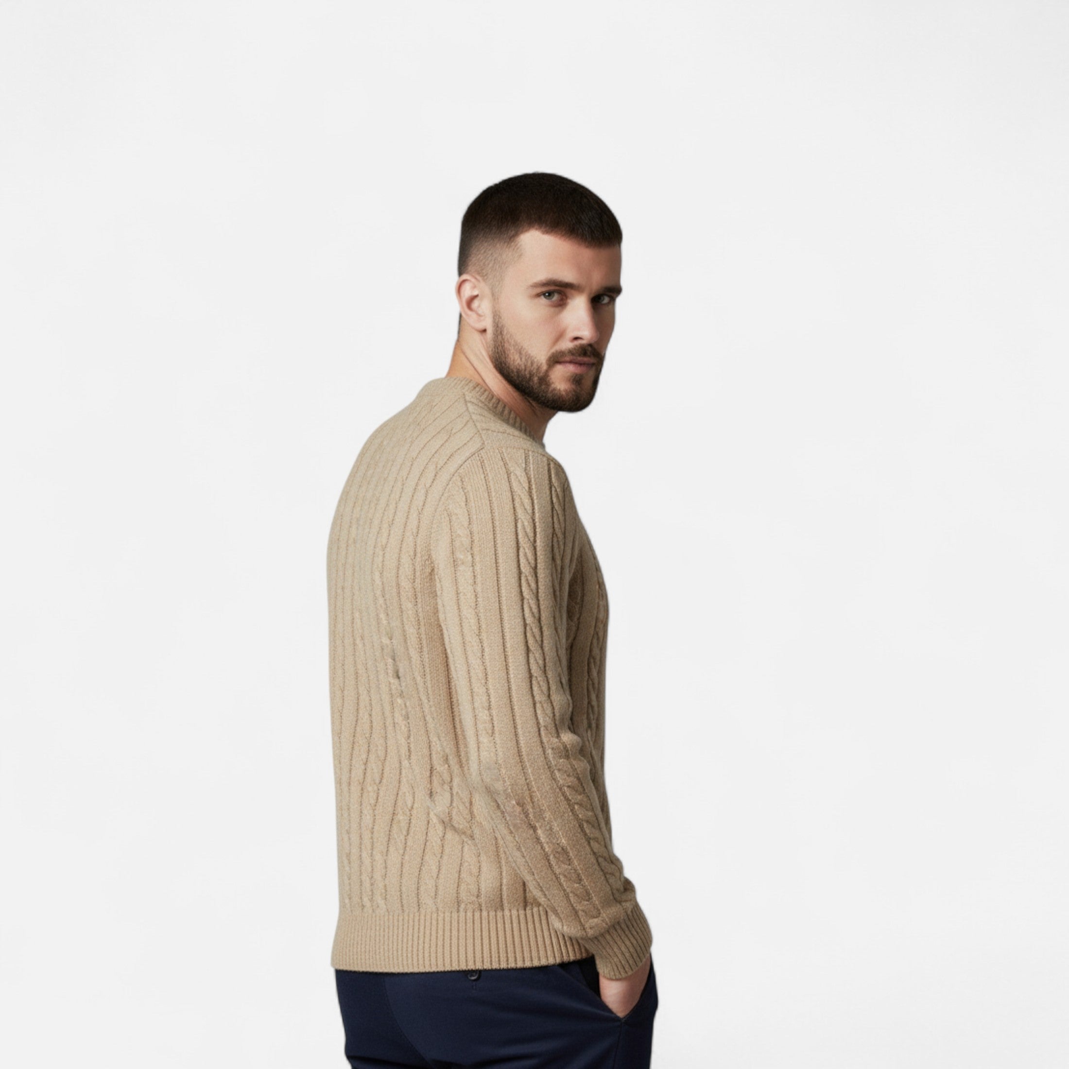 Rauvain | Pull En Coton Mélangé Pour Homme – Style Intemporel À Col Rond