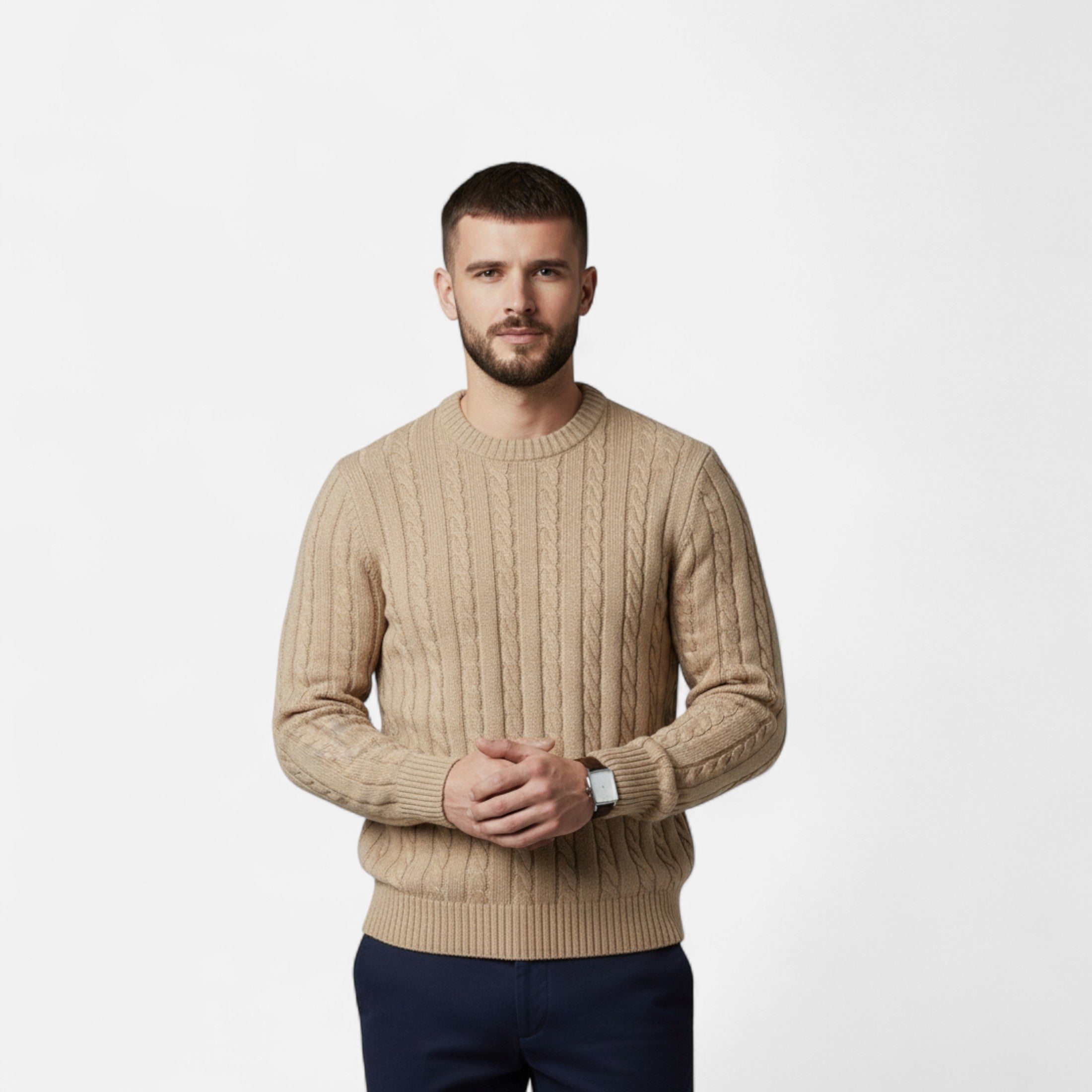 Rauvain | Pull En Coton Mélangé Pour Homme – Style Intemporel À Col Rond