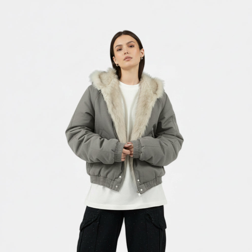 Rauvain | Manteau Vintage À Col En Fourrure Pour Femme – Élégance Intemporelle