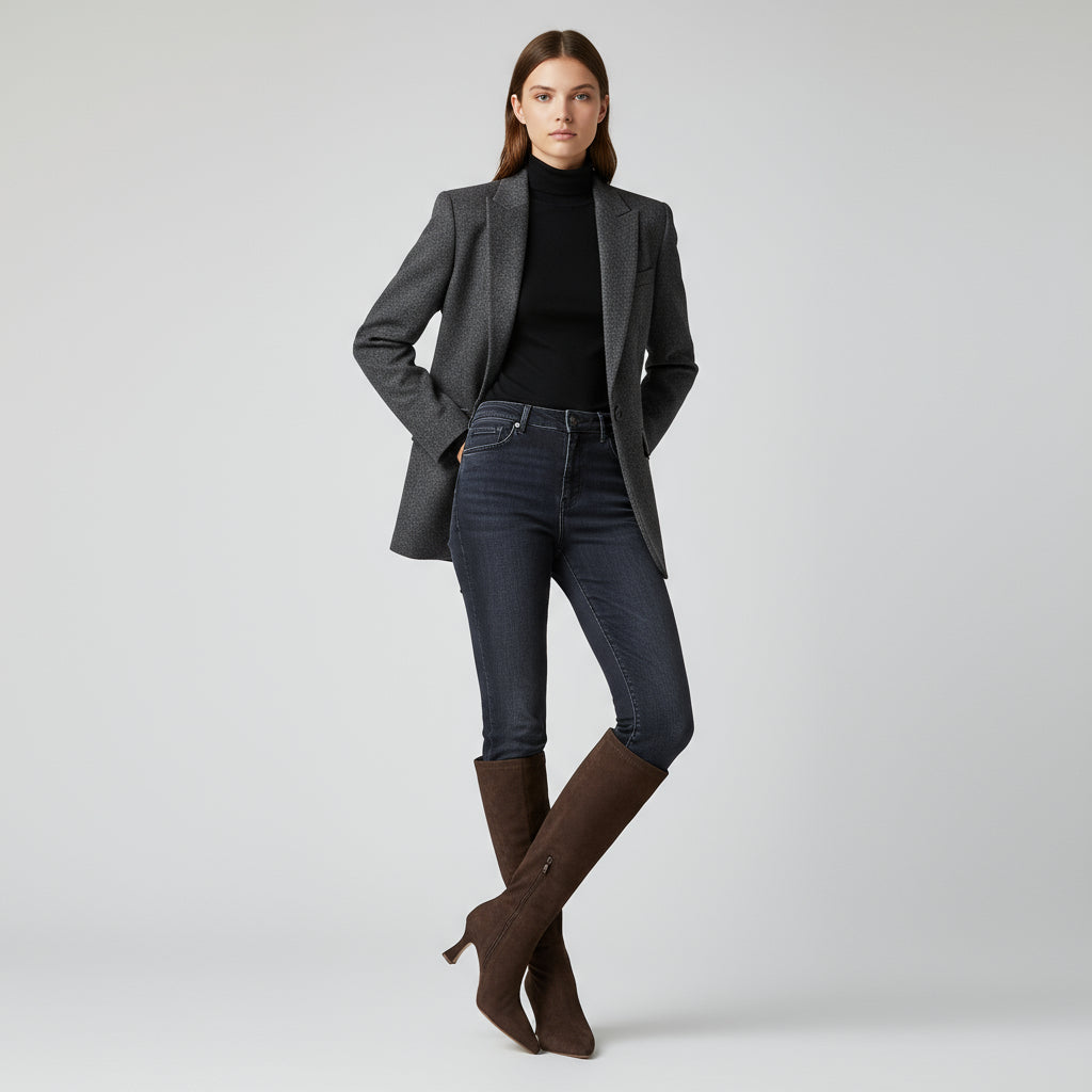 Rauvain | Cuissardes En Daim À Talons Hauts Pour Femme – Élégance Élevée