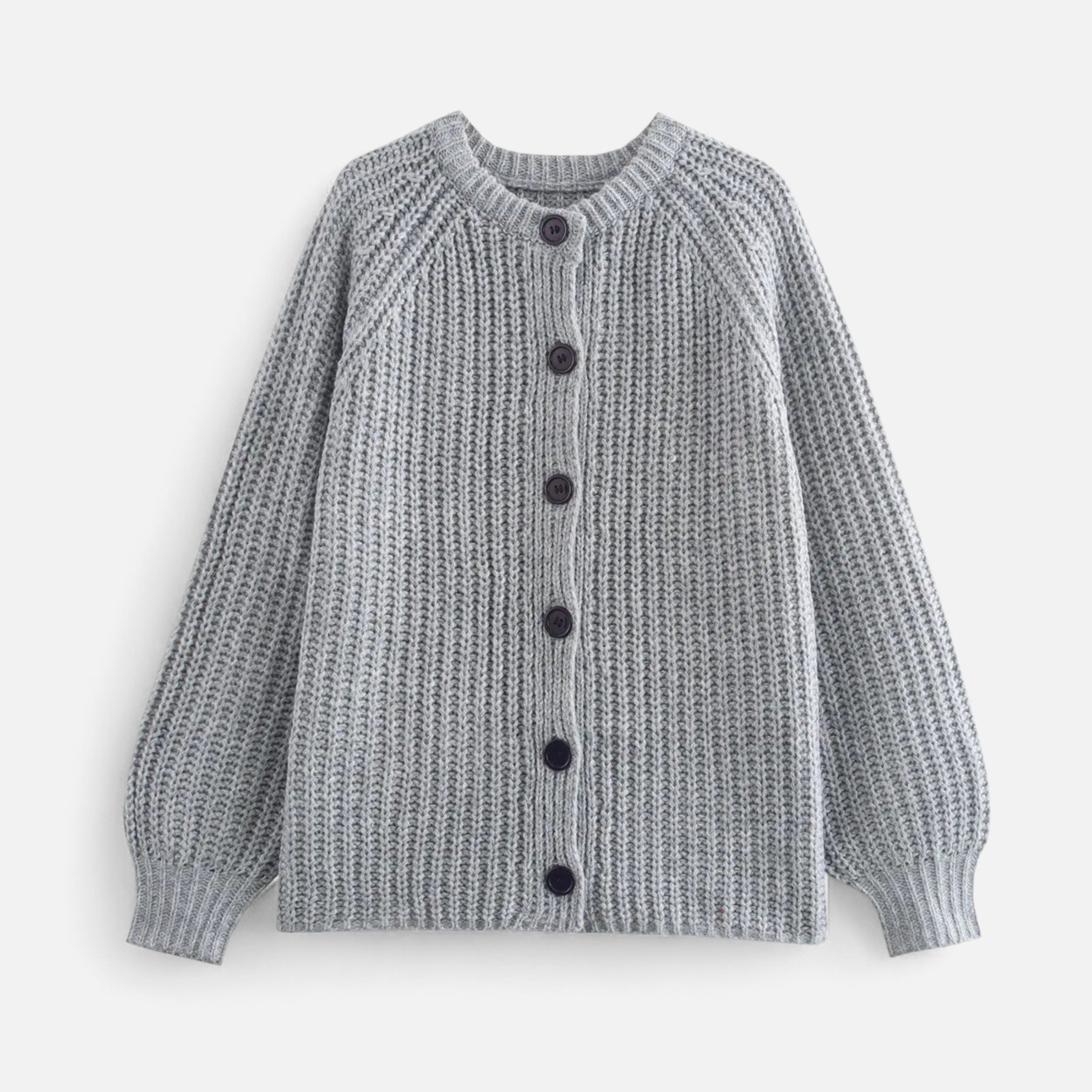 Rauvain | Cardigan En Maille À Col Rond Pour Femme – Grâce Vintage et Élégance